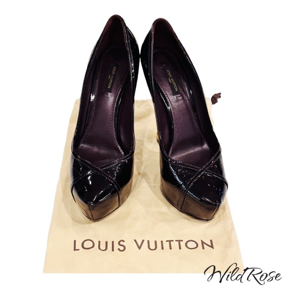 Louis Vuitton Bordeaux Purple Monogram Vernis Tamara Pump SZ 40 - Picture 4 of 17